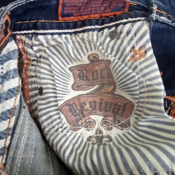 Rock Revival NWOT Women's 26 Skinny Flo Embellished Faux Leather Distressed - Picture 12 of 12